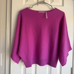 Anthropologie Fuchsia Poncho Sweater